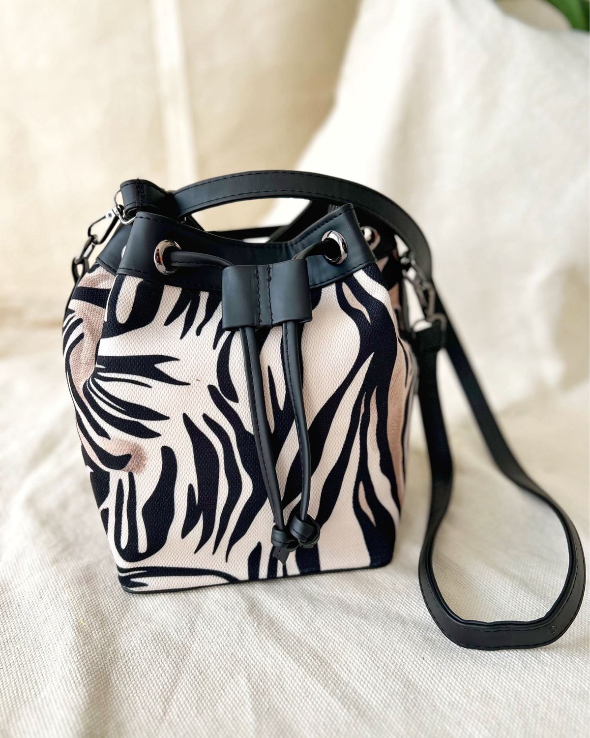 Zebra Bucket Bag