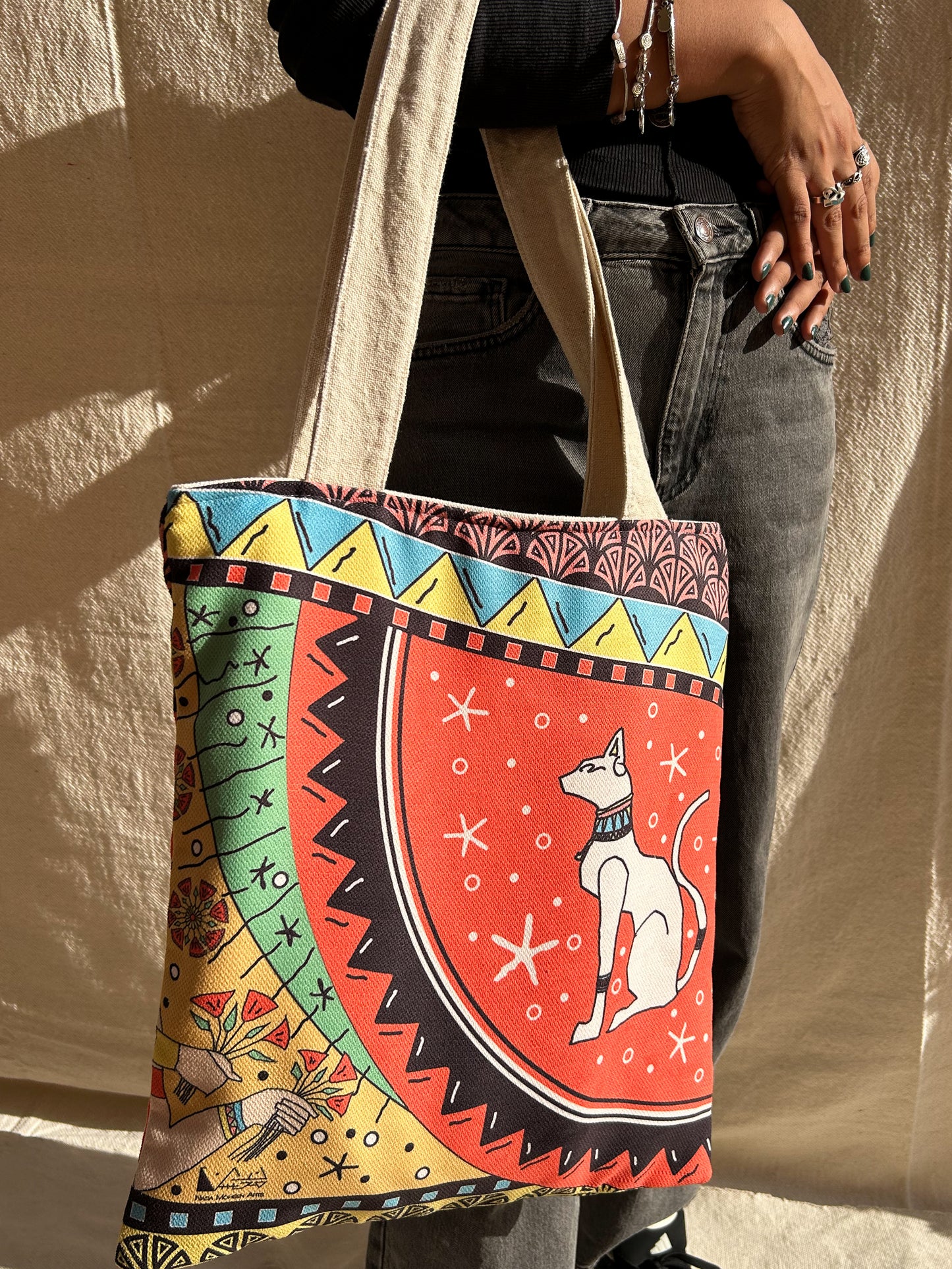 Bastet Charm Tote Bag