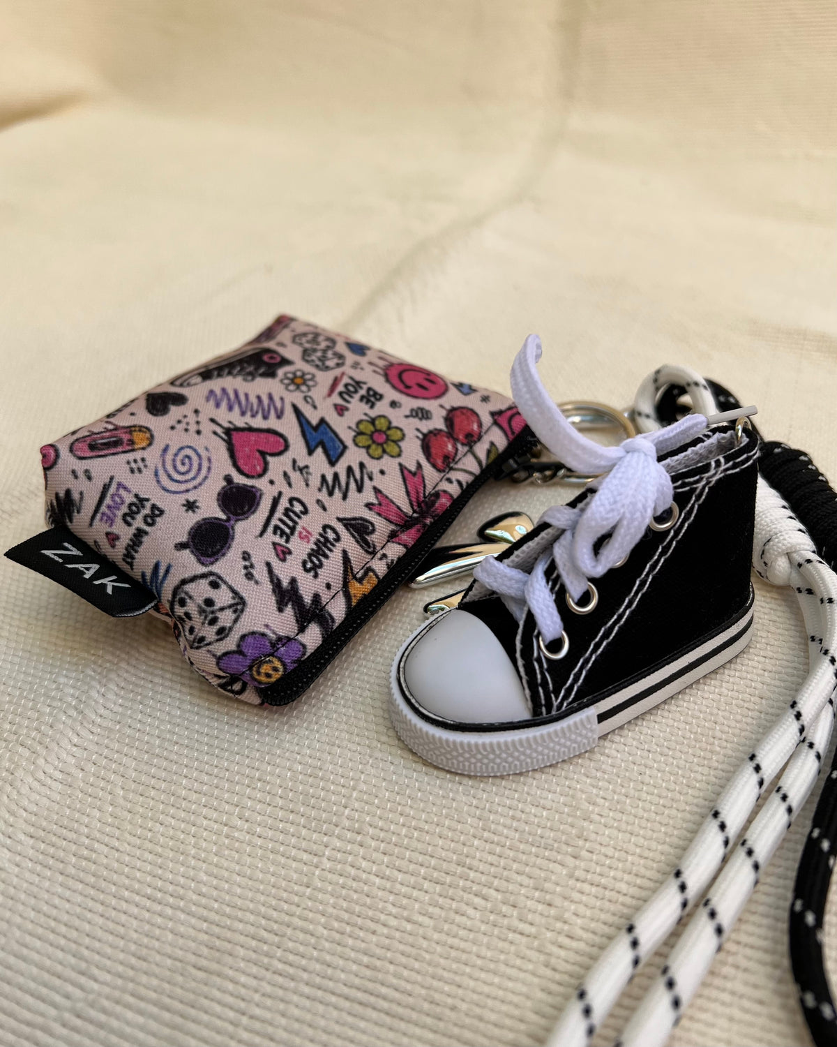 Black Converse Coin Pouch Charm
