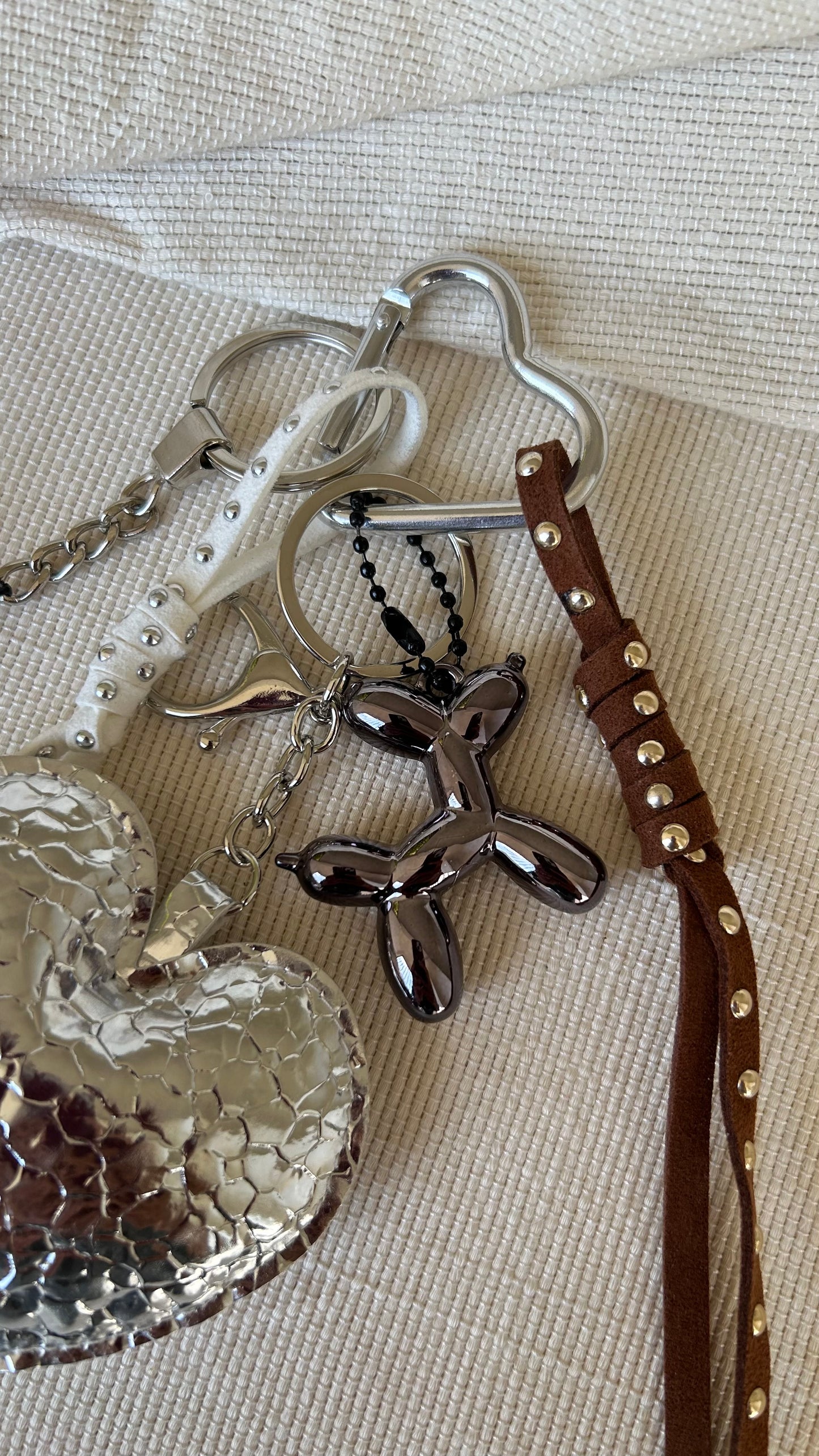 Silver Heart Coin Pouch Charm