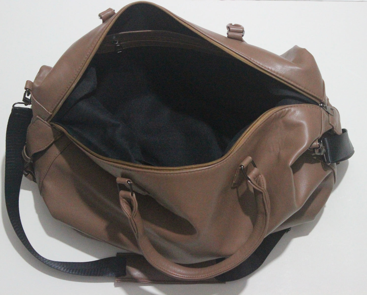 Leather Duffle Bag - Camel