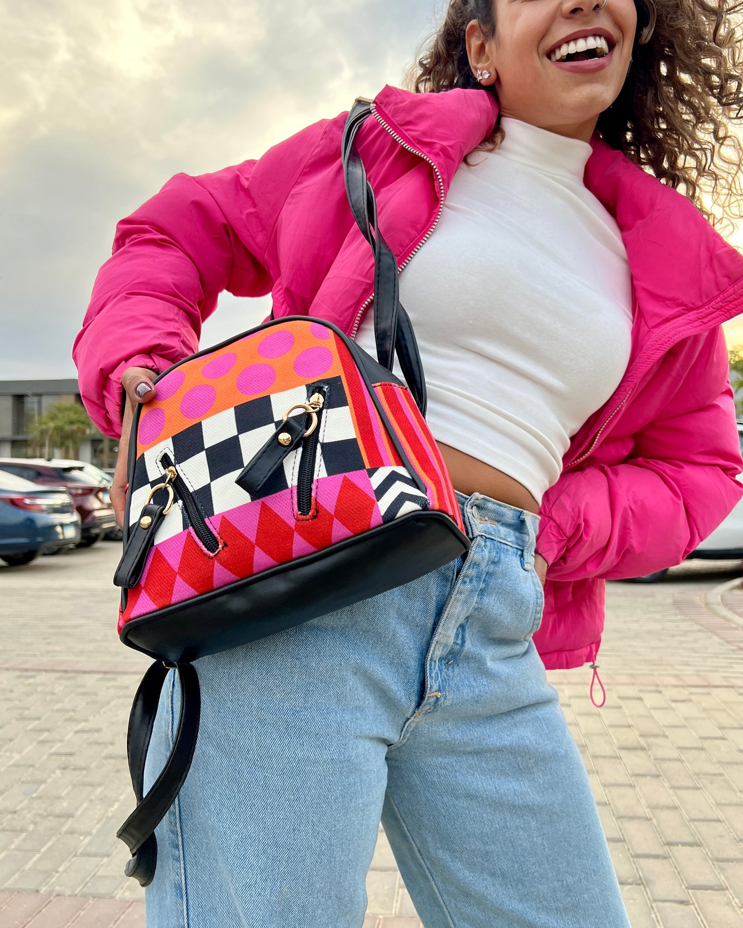 Fuchsia Fiesta Mini Backpack