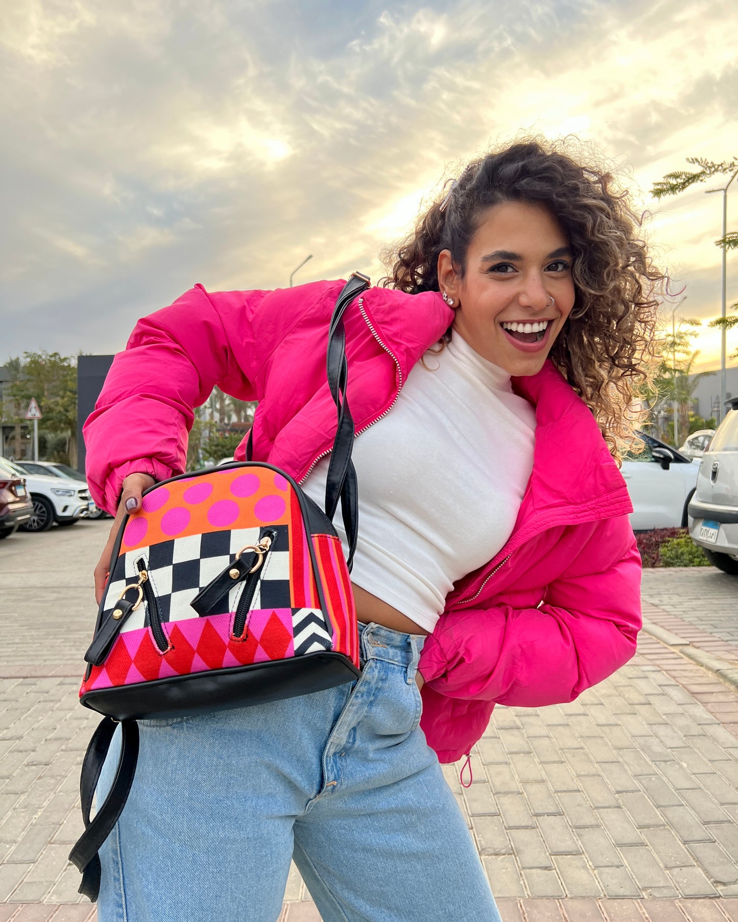 Fuchsia Fiesta Mini Backpack
