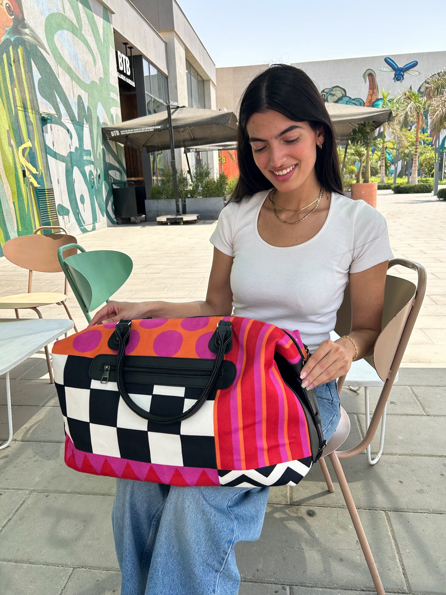 Fuchsia Fiesta Duffle Bag