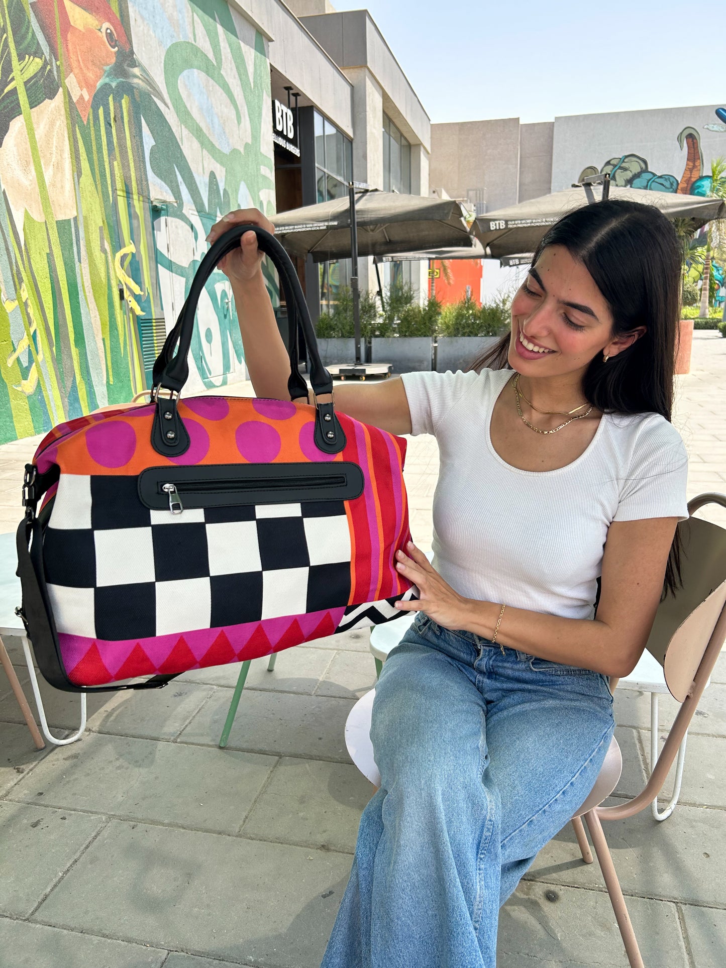 Fuchsia Fiesta Duffle Bag