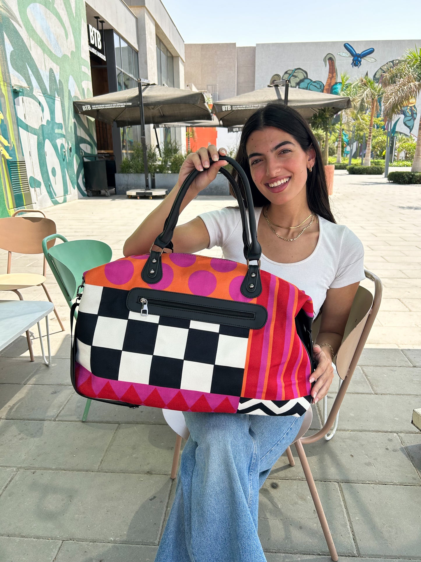 Fuchsia Fiesta Duffle Bag