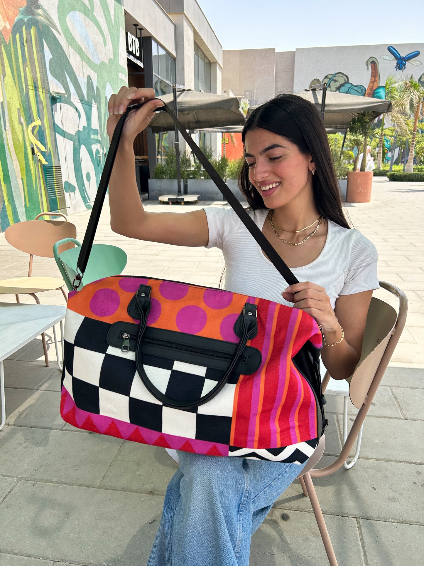Fuchsia Fiesta Duffle Bag