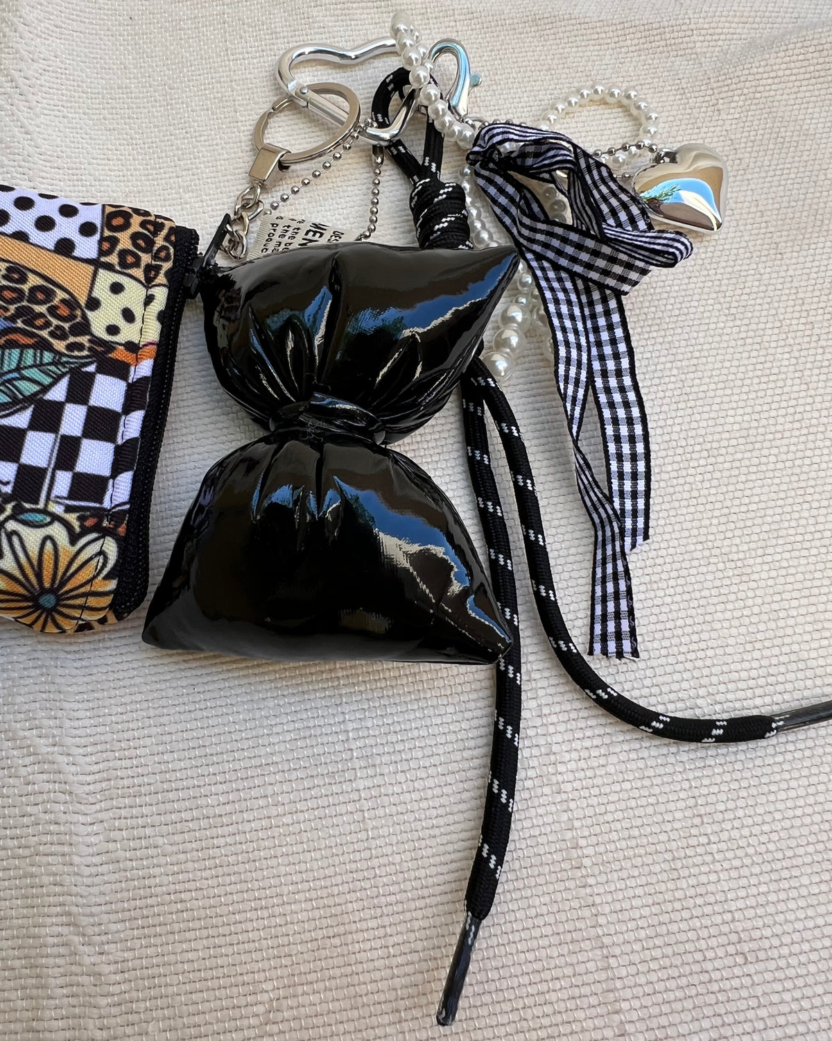 Black Bow Coin Pouch Charm