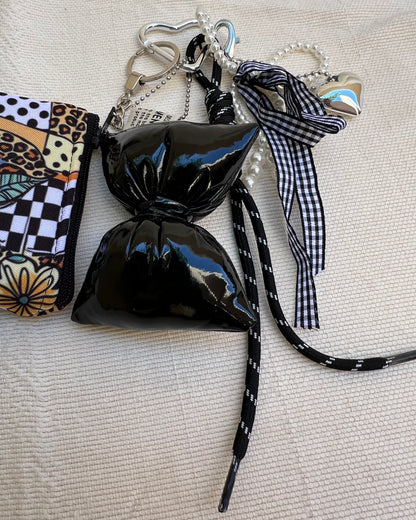 Black Bow Coin Pouch Charm