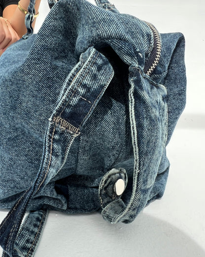 Denim Duffel Bag — Mid Denim
