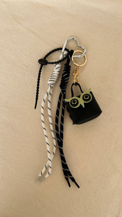 Black Owl Charm