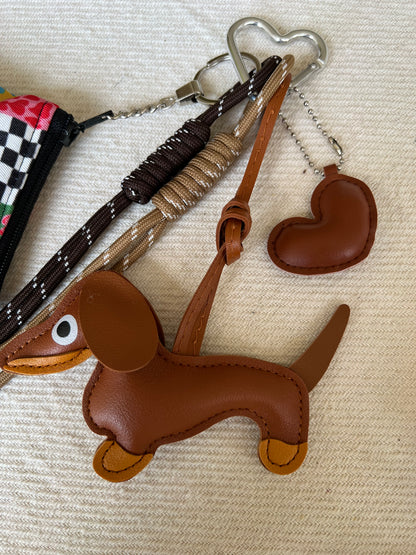 Mocha Puppy Coin Pouch Charm