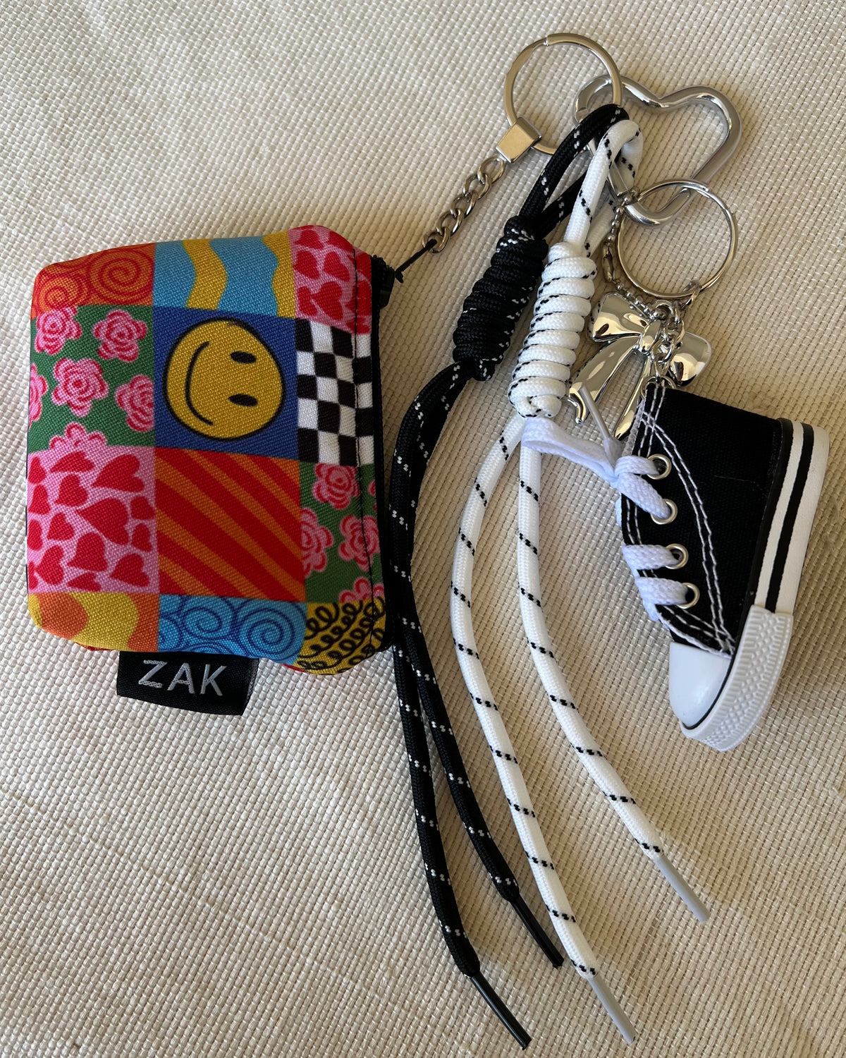 Black Converse Coin Pouch Charm