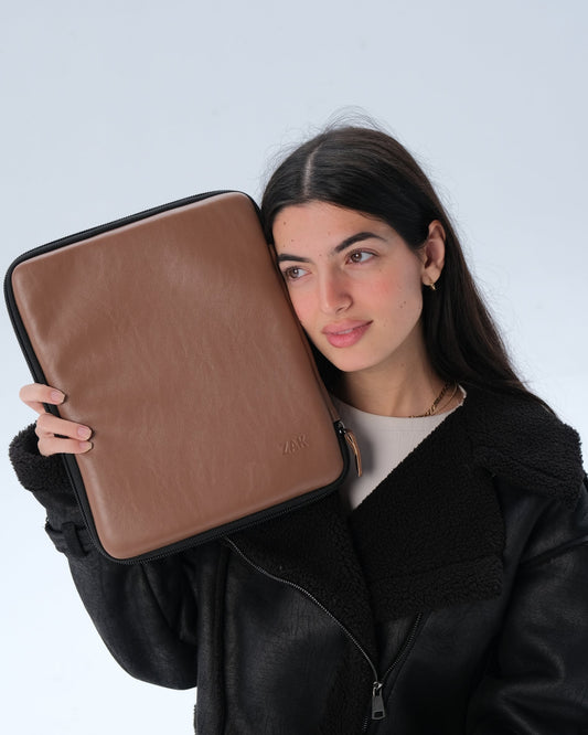 Leather Tablet Cover - Latte