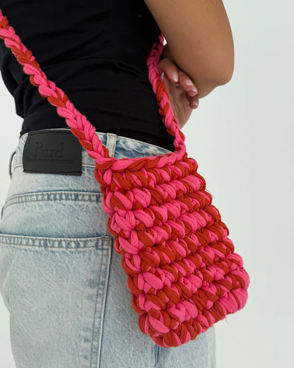 Duo Cross Bag – Fuchsia & Red