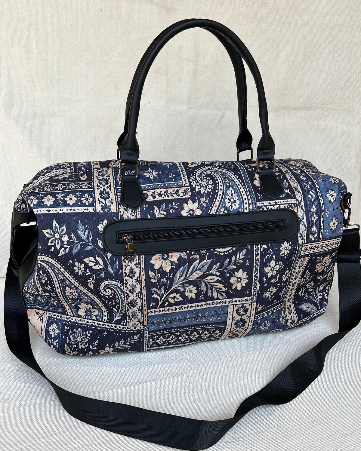 Blue paisley Duffle Bag