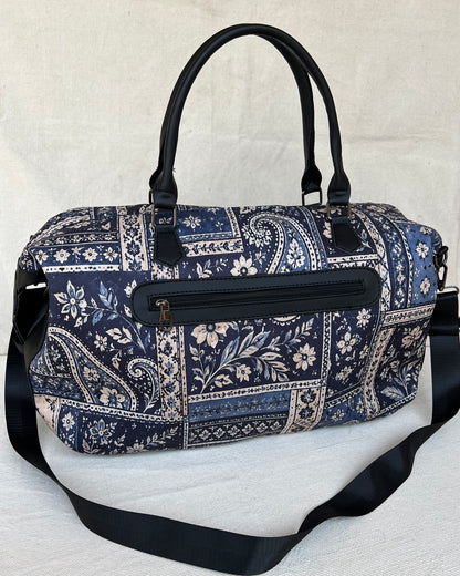 Blue paisley Duffle Bag