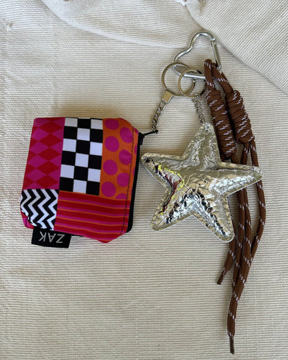 Chrome Star Coin Pouch Charm