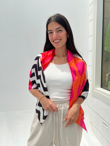 Fuchsia Fiesta Large Scarf