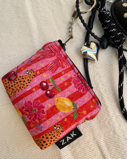 Black Heart Coins Pouch Charm