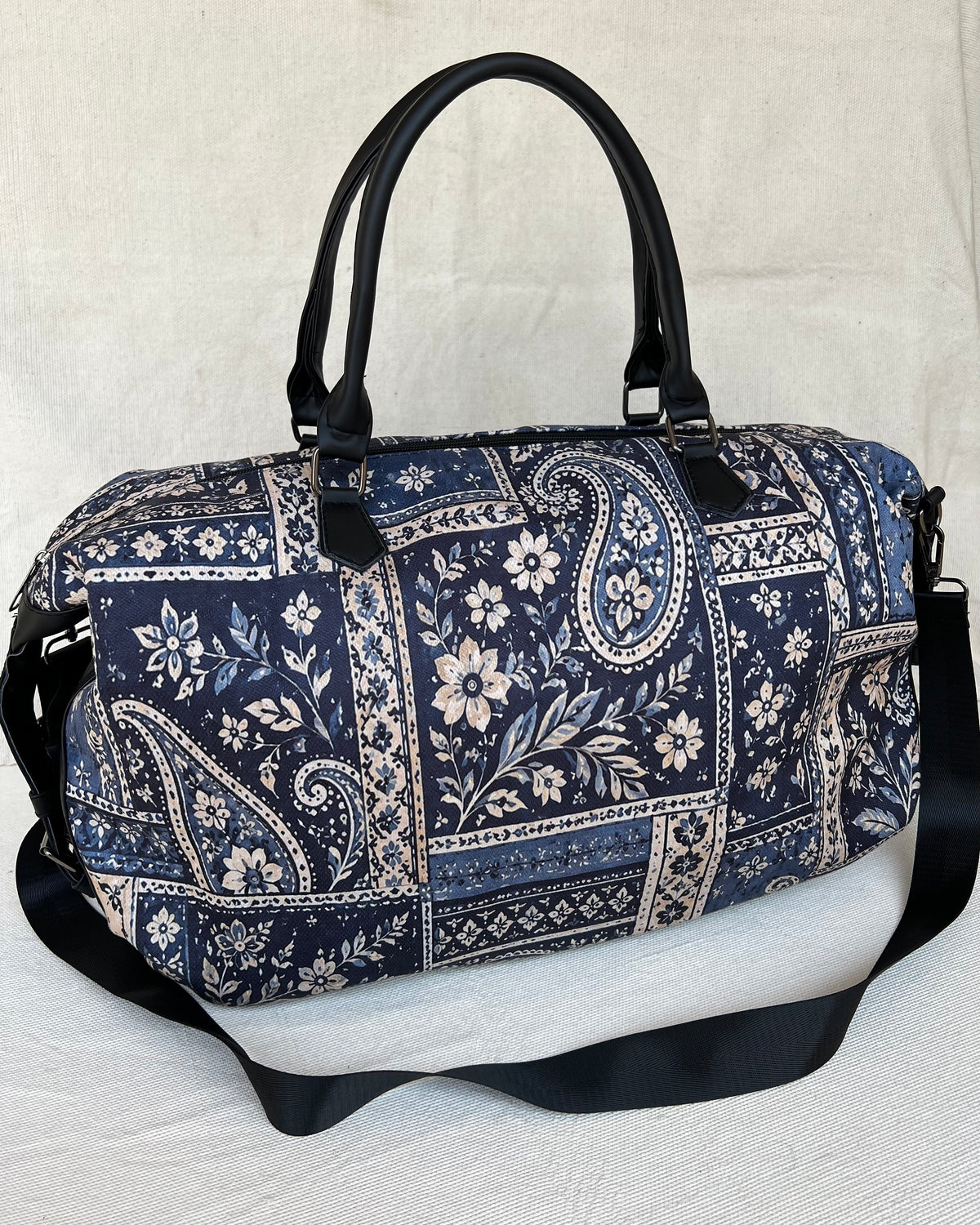 Blue paisley Duffle Bag