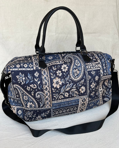 Blue paisley Duffle Bag