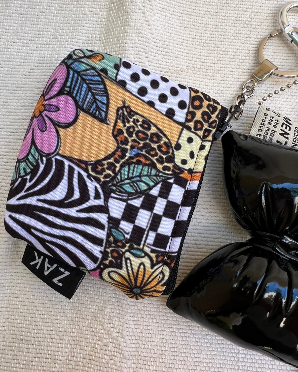 Black Bow Coin Pouch Charm