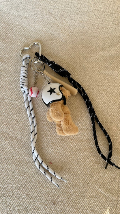 Baseball Bear Charm