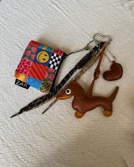 Mocha Puppy Coin Pouch Charm