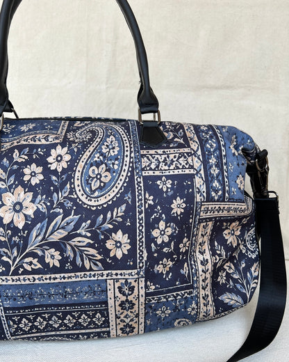 Blue paisley Duffle Bag
