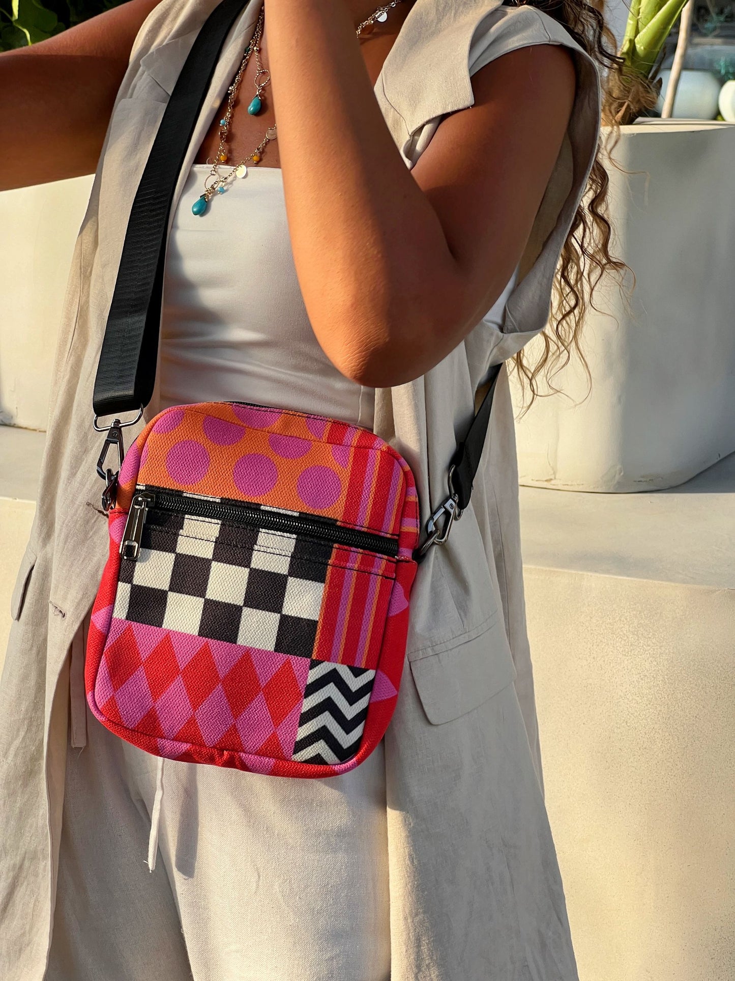 Fuchsia Fiesta Mini Cross Bag