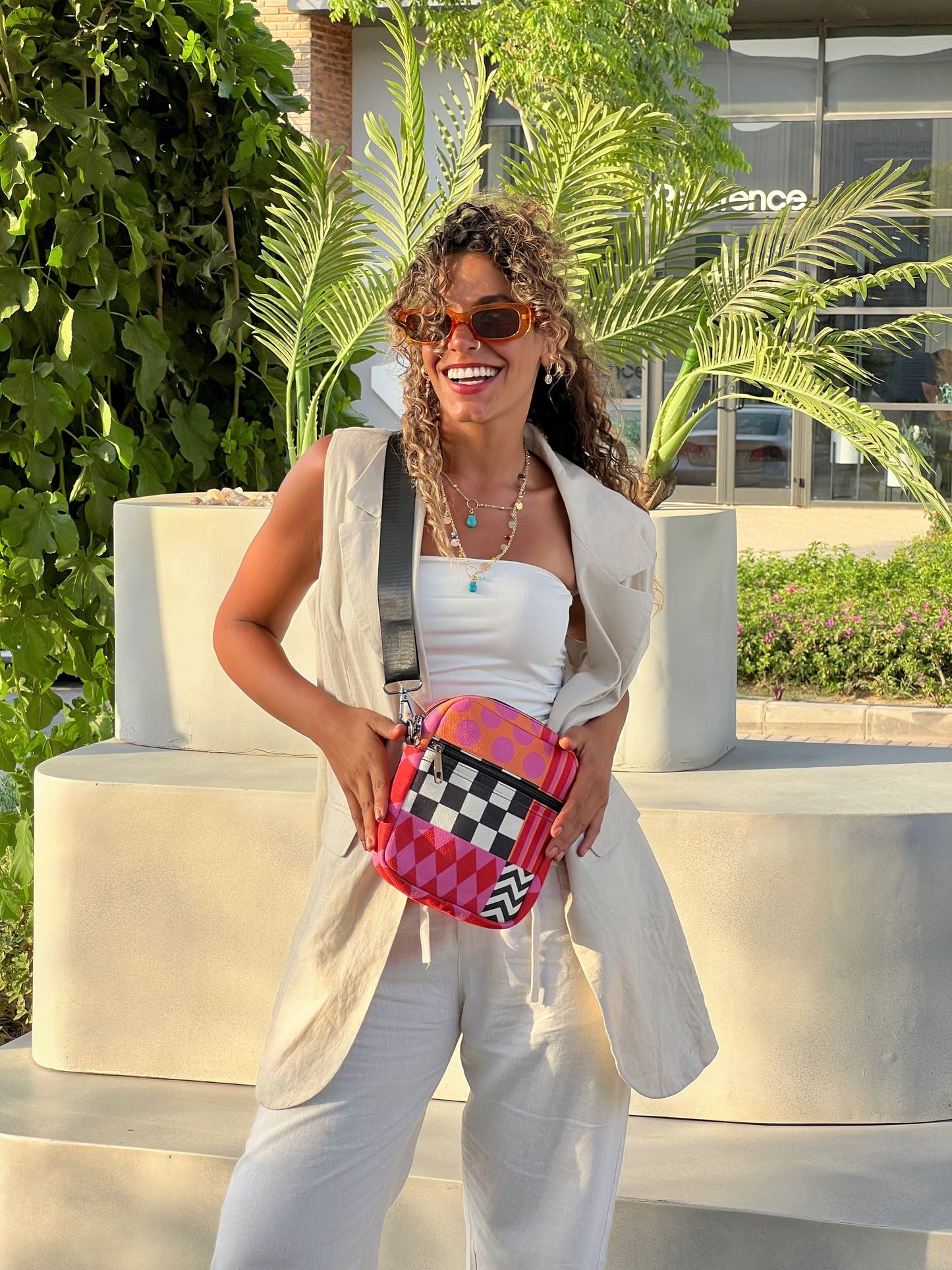 Fuchsia Fiesta Mini Cross Bag