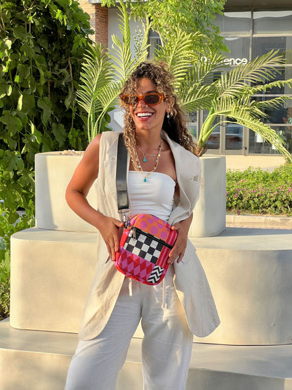 Fuchsia Fiesta Mini Cross Bag