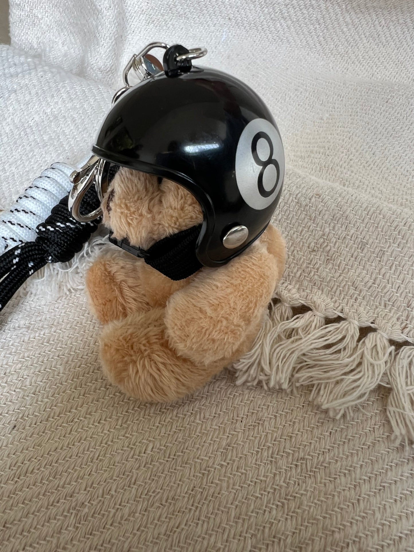 Black Helmet Bear Charm