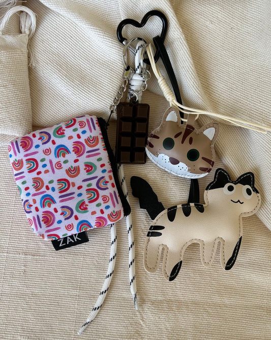 Vanilla Cat Coins Pouch Charm
