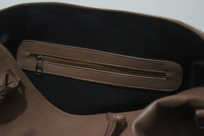 Leather Duffle Bag - Camel