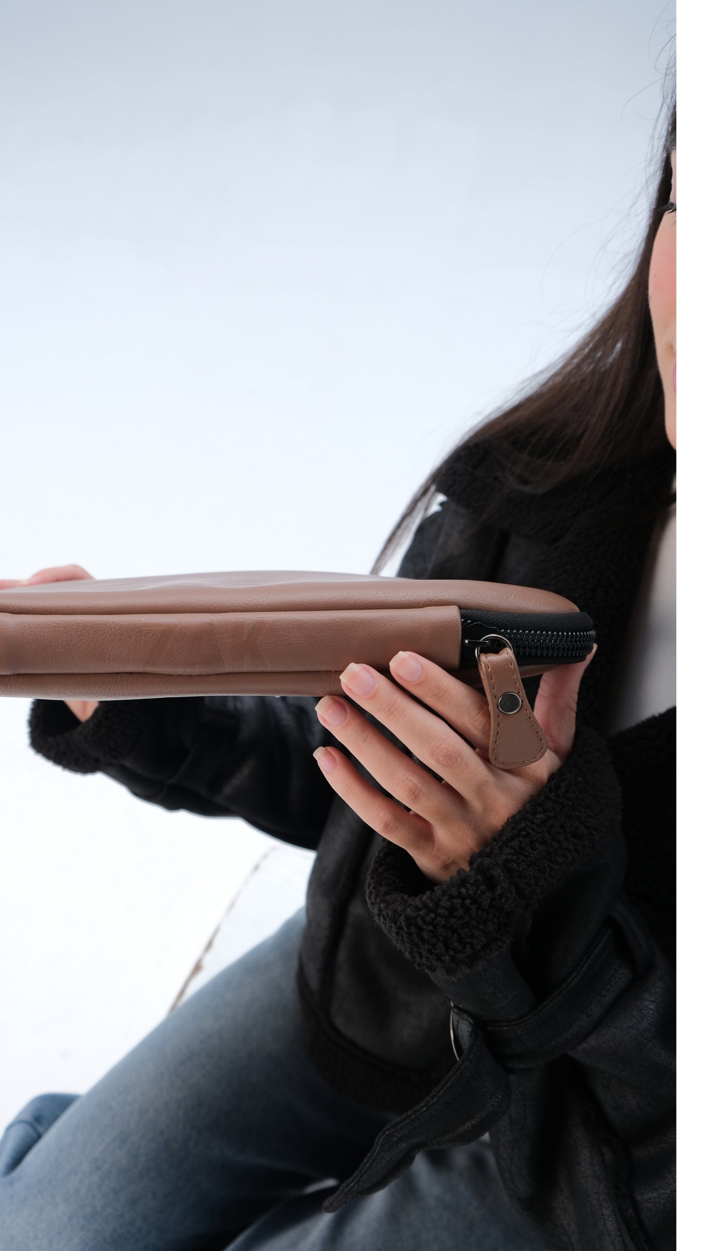 Leather Tablet Cover - Latte