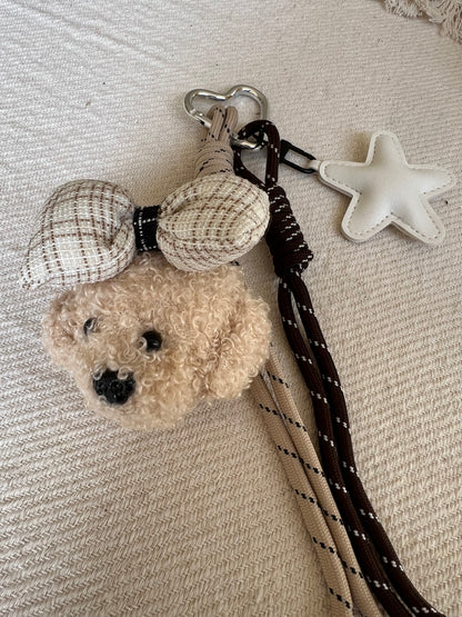 Beige Bow Teddy Charm