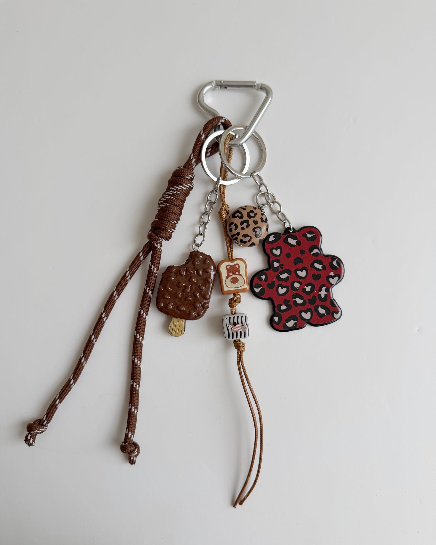 Ice cream Teddy Charm Burgundy