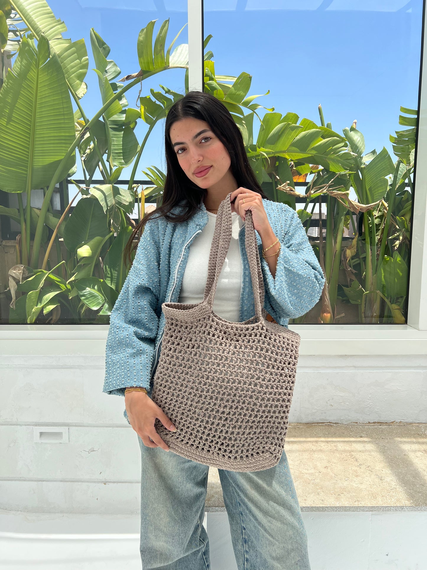 Kaia Crochet Bag – Sand