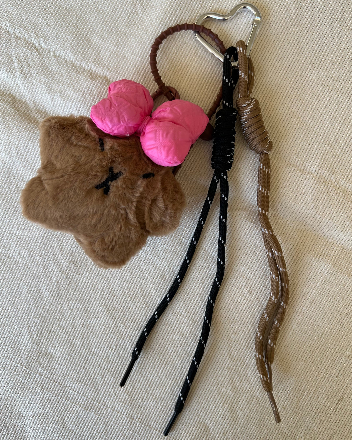 Fuchsia Bow Star Charm