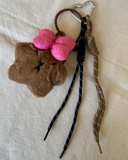 Fuchsia Bow Star Charm