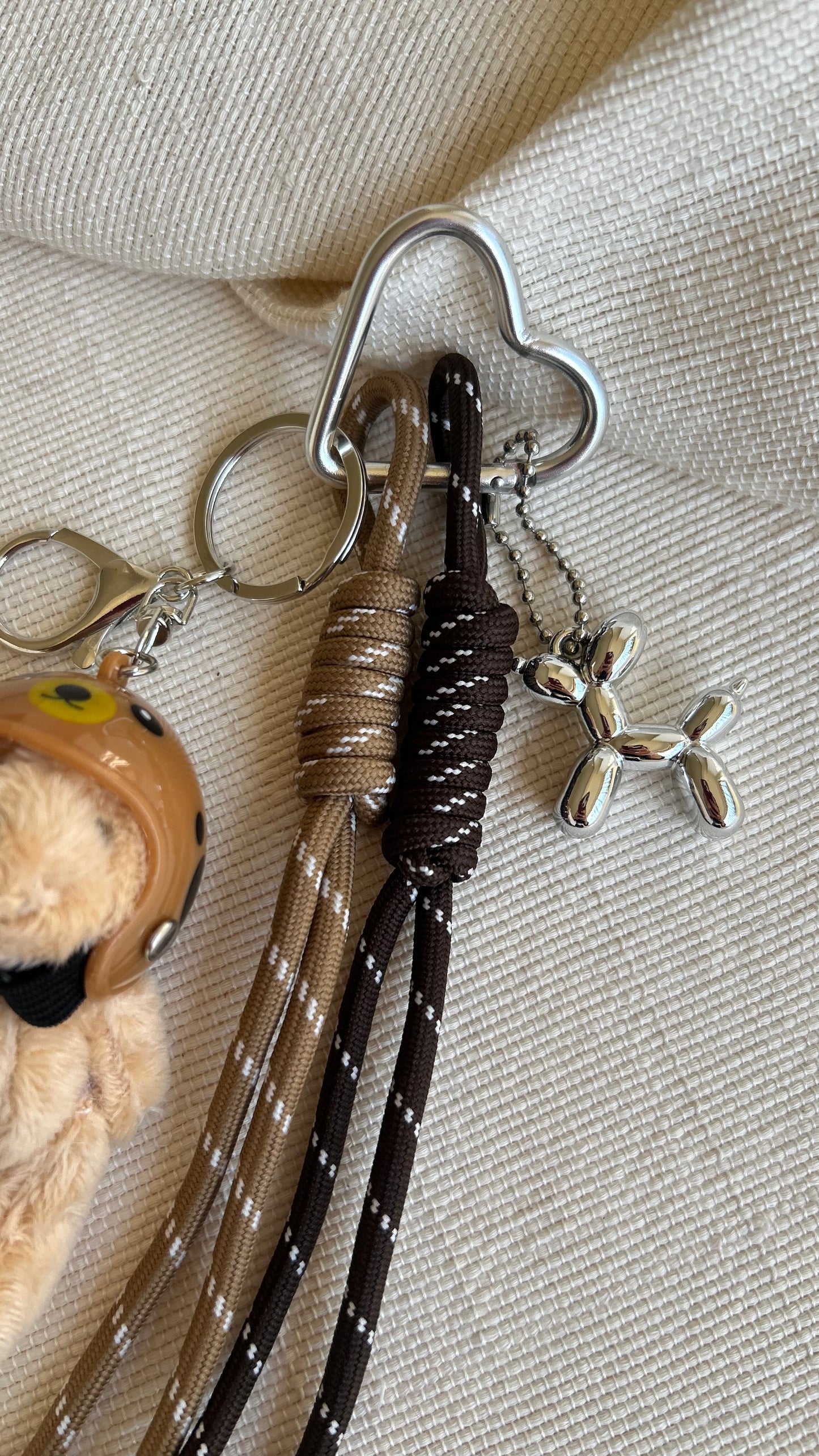 Caramel Helmet Bear Charm