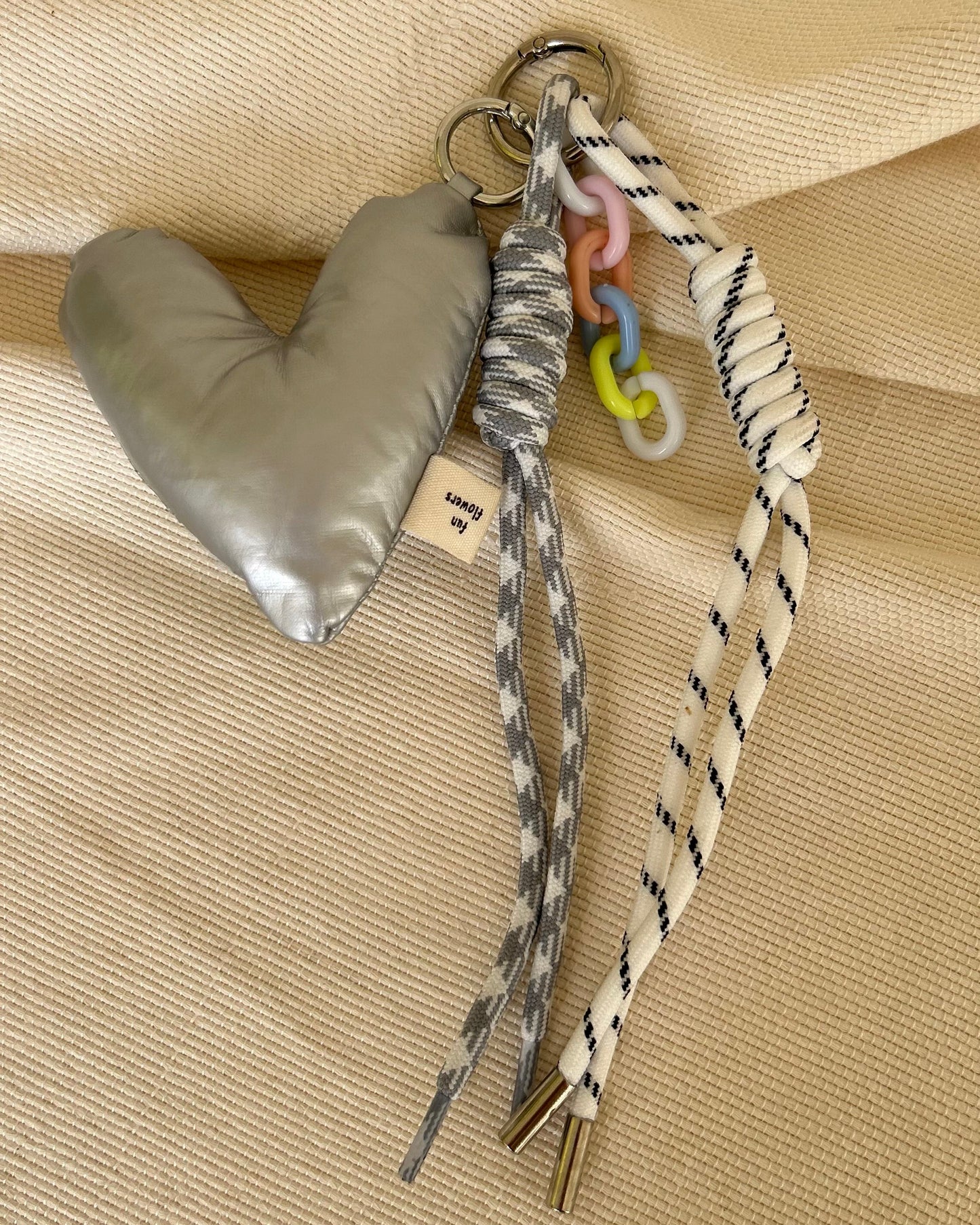 Silver Puffy Heart Charm