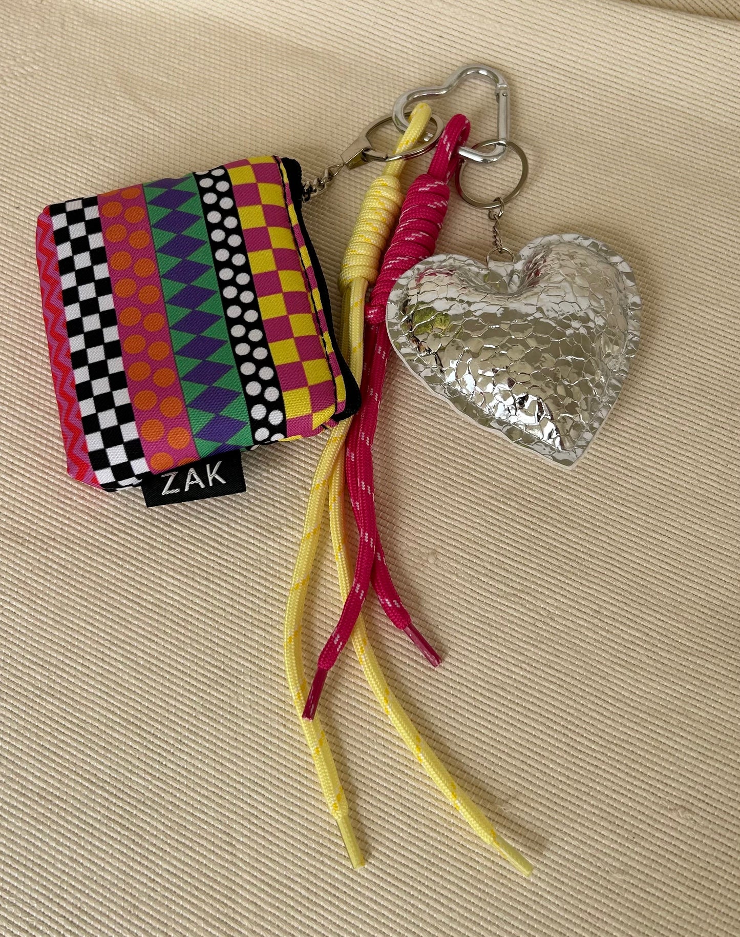 Shine Heart Coins Pouch Charm