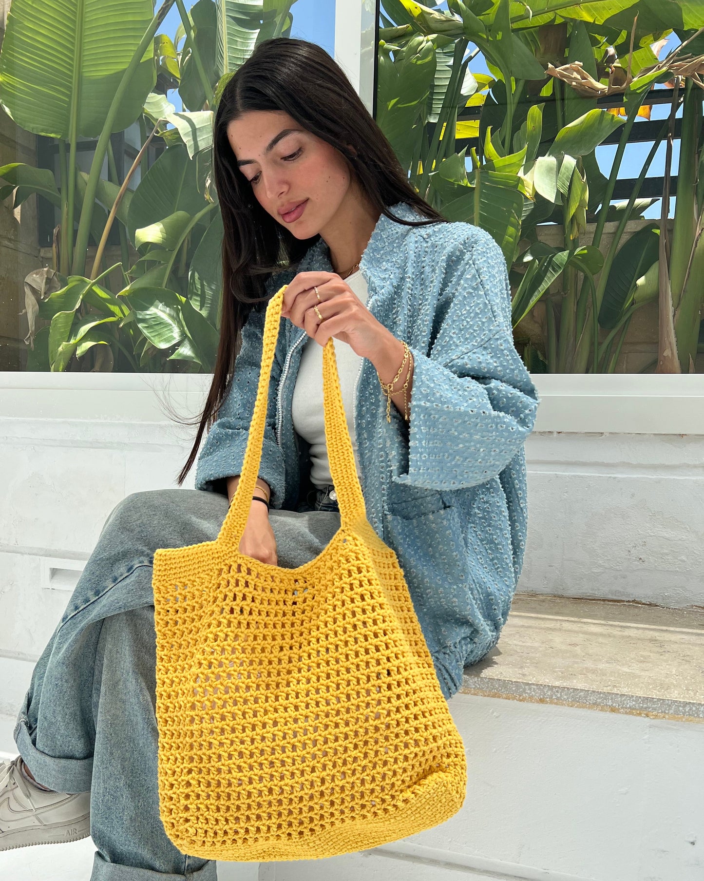 Kaia Crochet Bag – Yellow