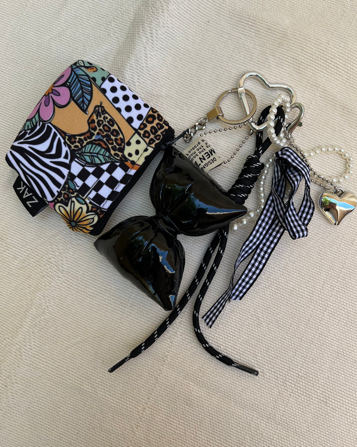 Black Bow Coin Pouch Charm