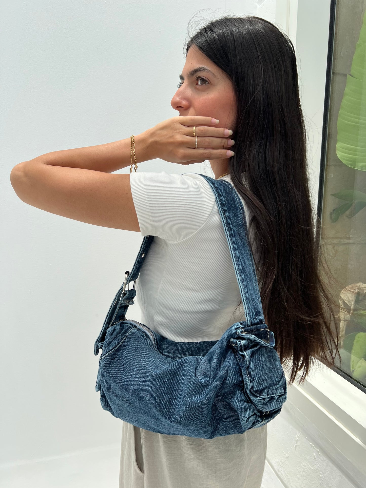 Luna Hobo - Mid Denim