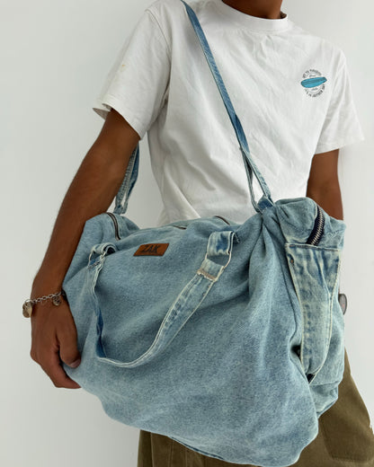 Denim Duffel Bag — Light Denim
