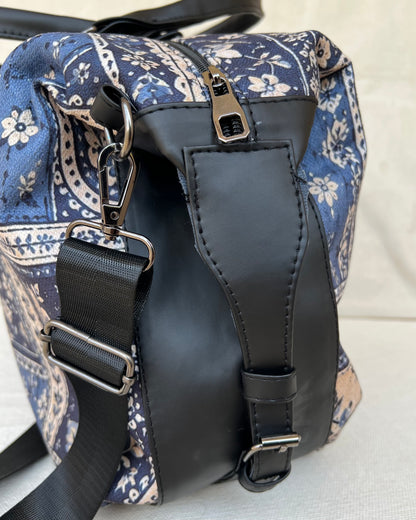 Blue paisley Duffle Bag
